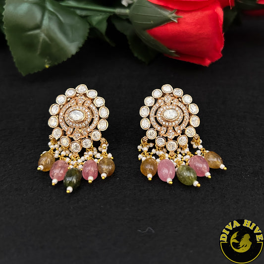 Dera Moissanite Stud - -Diva Exclusive, Earring, featured, moissanite, Studs - Divahive