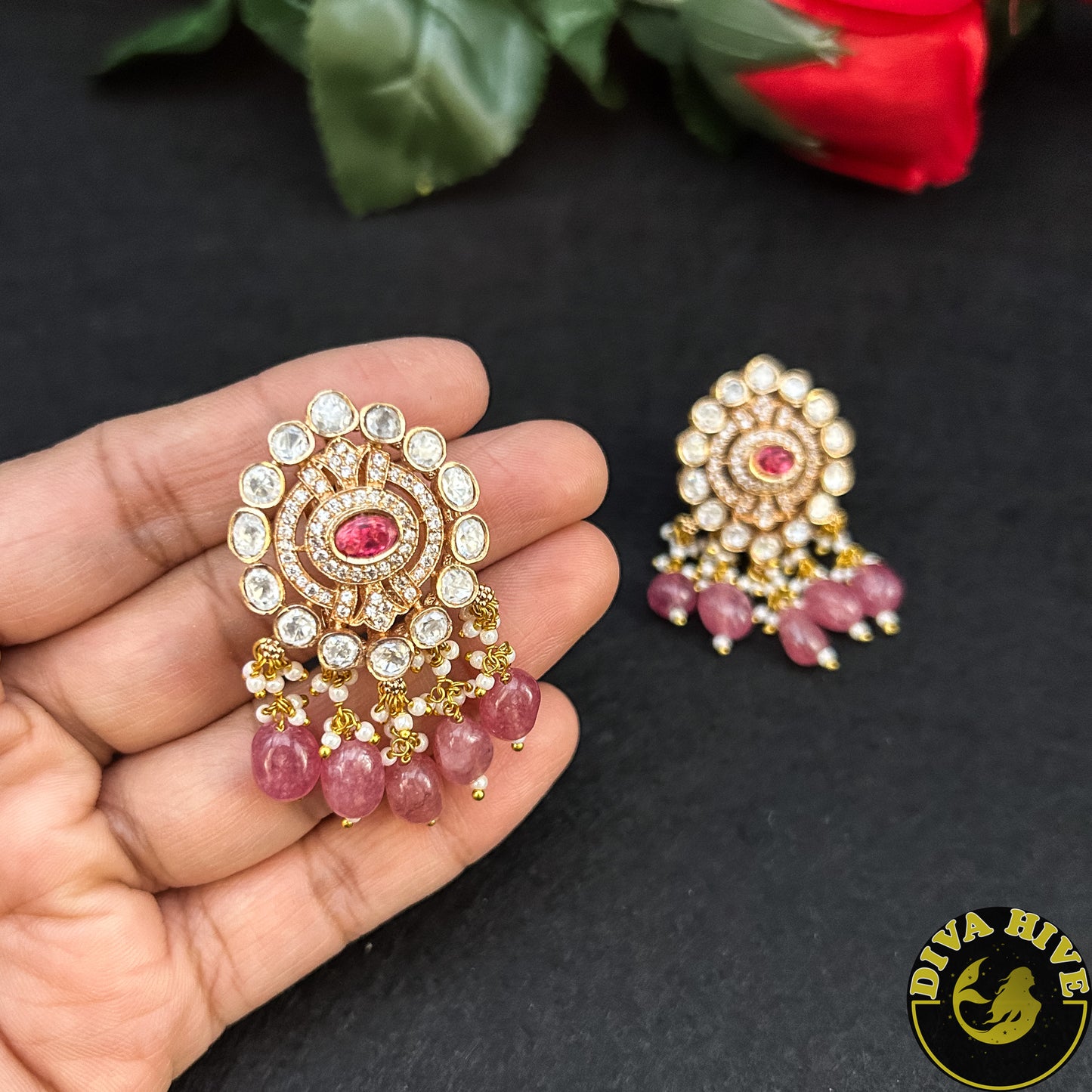 Dera Moissanite Stud - -Diva Exclusive, Earring, featured, moissanite, Studs - Divahive