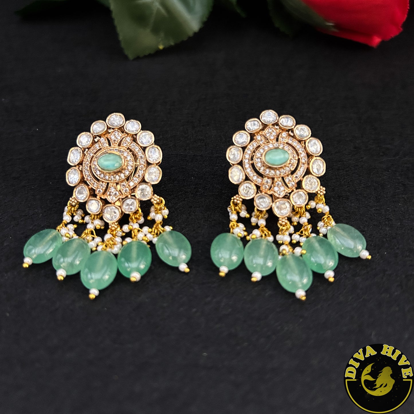 Dera Moissanite Stud - -Diva Exclusive, Earring, featured, moissanite, Studs - Divahive