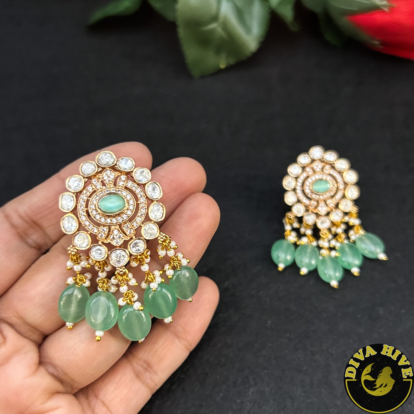 Dera Moissanite Stud - -Diva Exclusive, Earring, featured, moissanite, Studs - Divahive