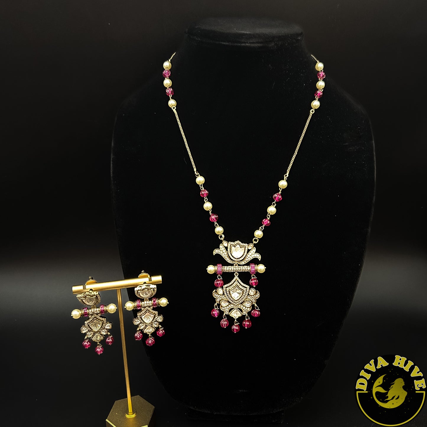 Zeba Necklace - Necklace -Bridal, Diva Exclusive, featured, moissanite, Necklace - Divahive