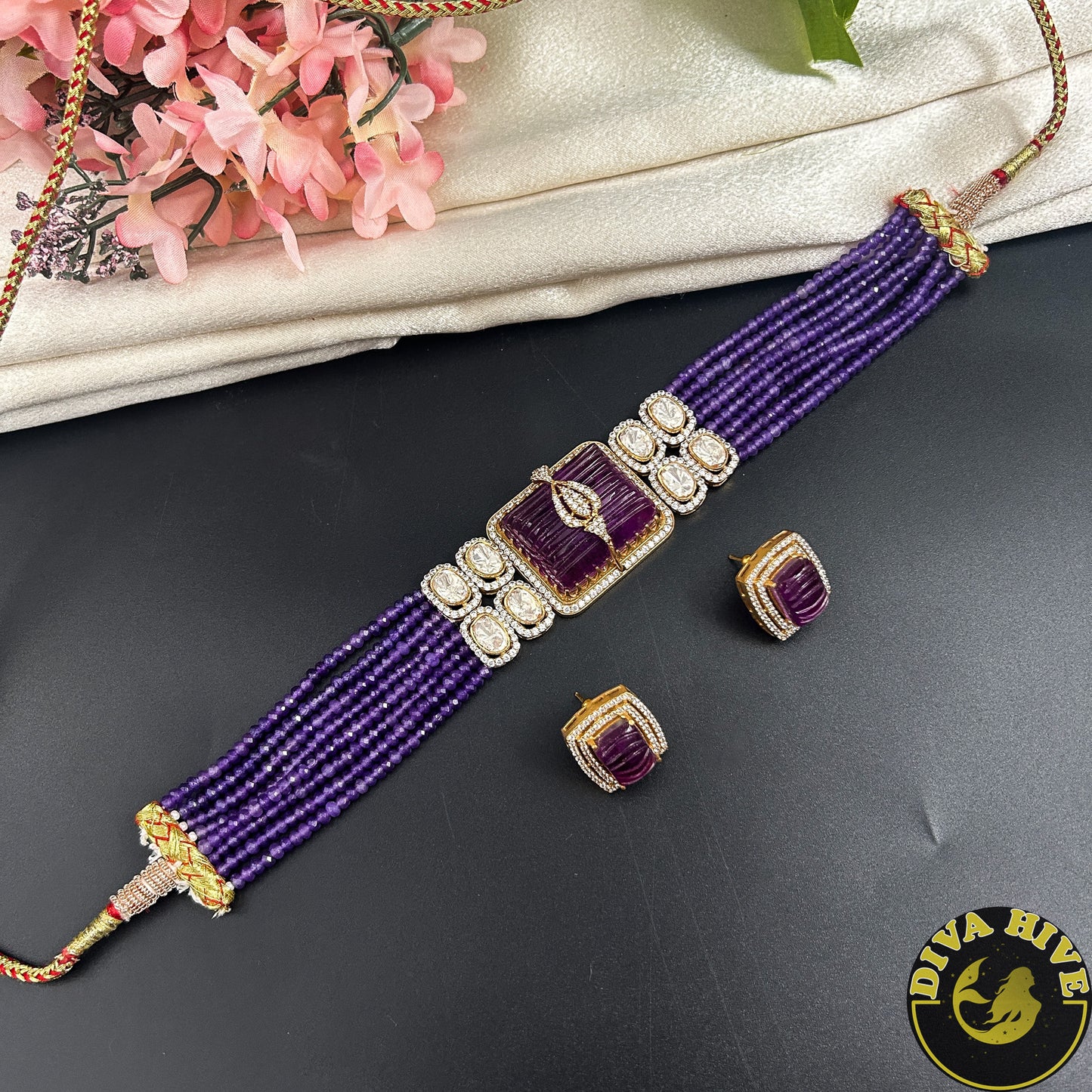 Veera Moissanite Choker Set