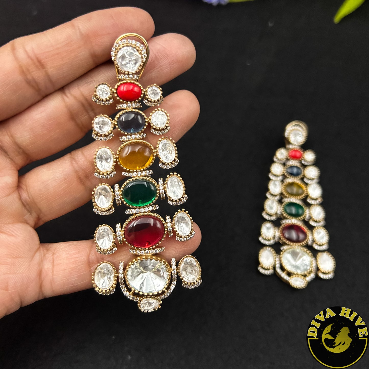 Moissanite Statement Earring | Designer Earring | Diva Exclusive Premium Earring - Earring -Diva Exclusive, Doublet, Earring, moissanite - Divahive