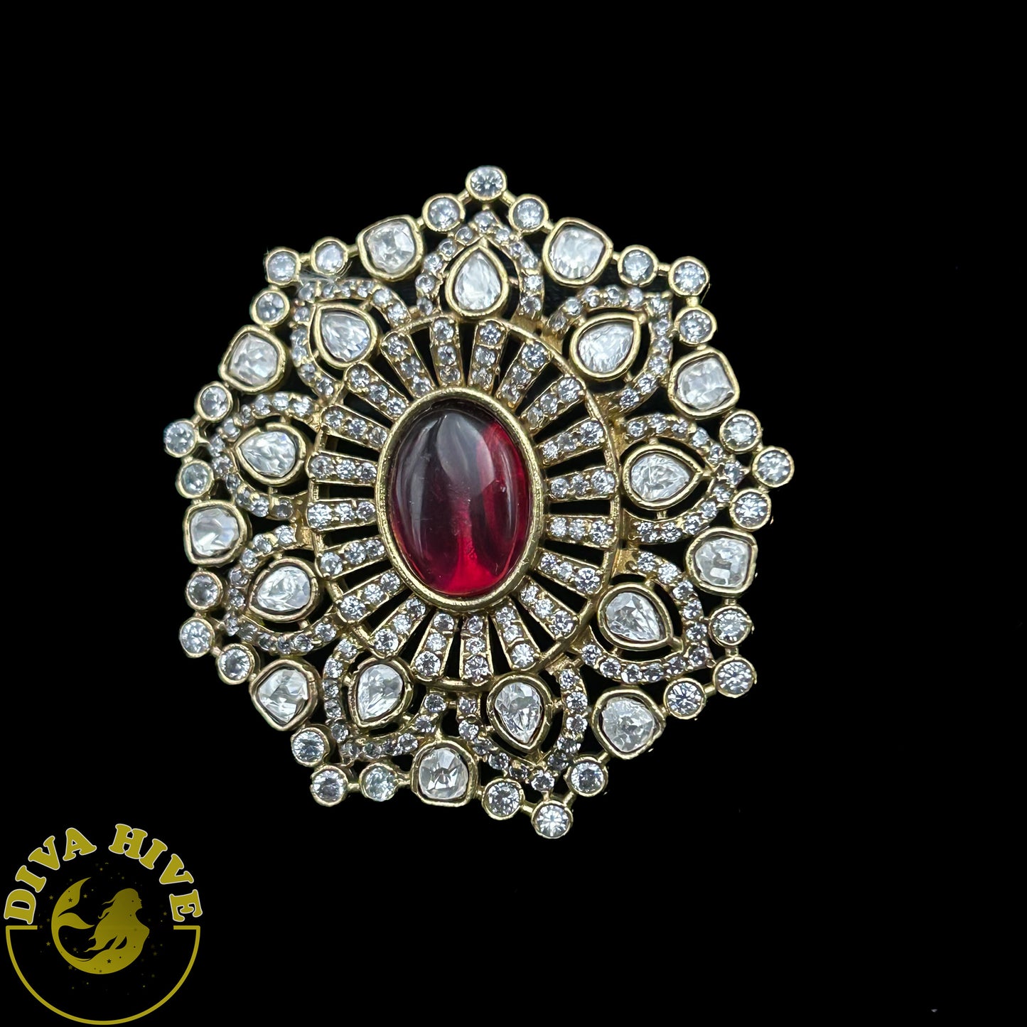 Piyaa Ring - Finger Ring -Accessories, Diva Exclusive, Finger Ring, Kundan - Divahive