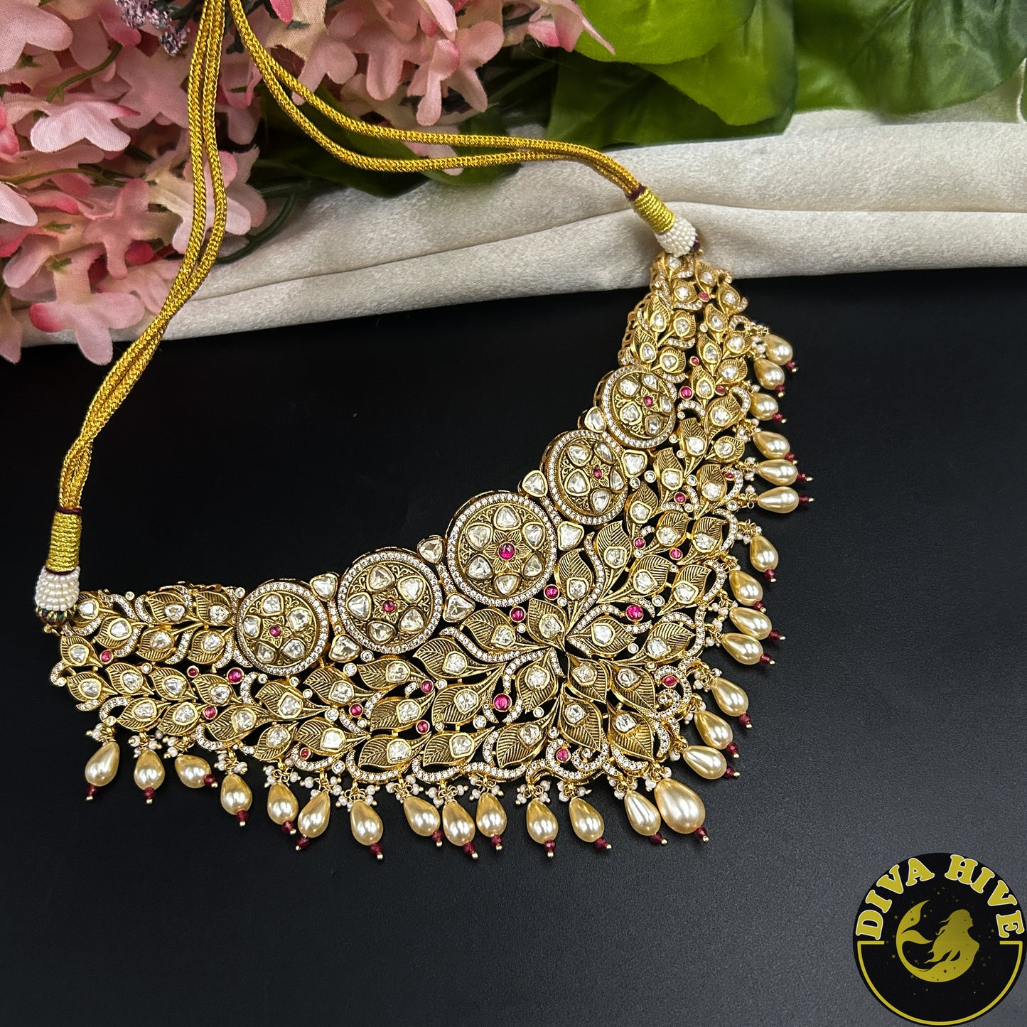 Riva 22K Gold Plated Moissanite Bridal | Semi Bridal Set
