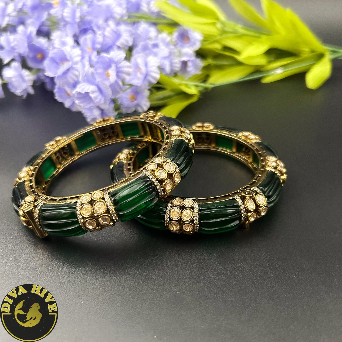 Mohini Moissanite Bangle - - - Divahive