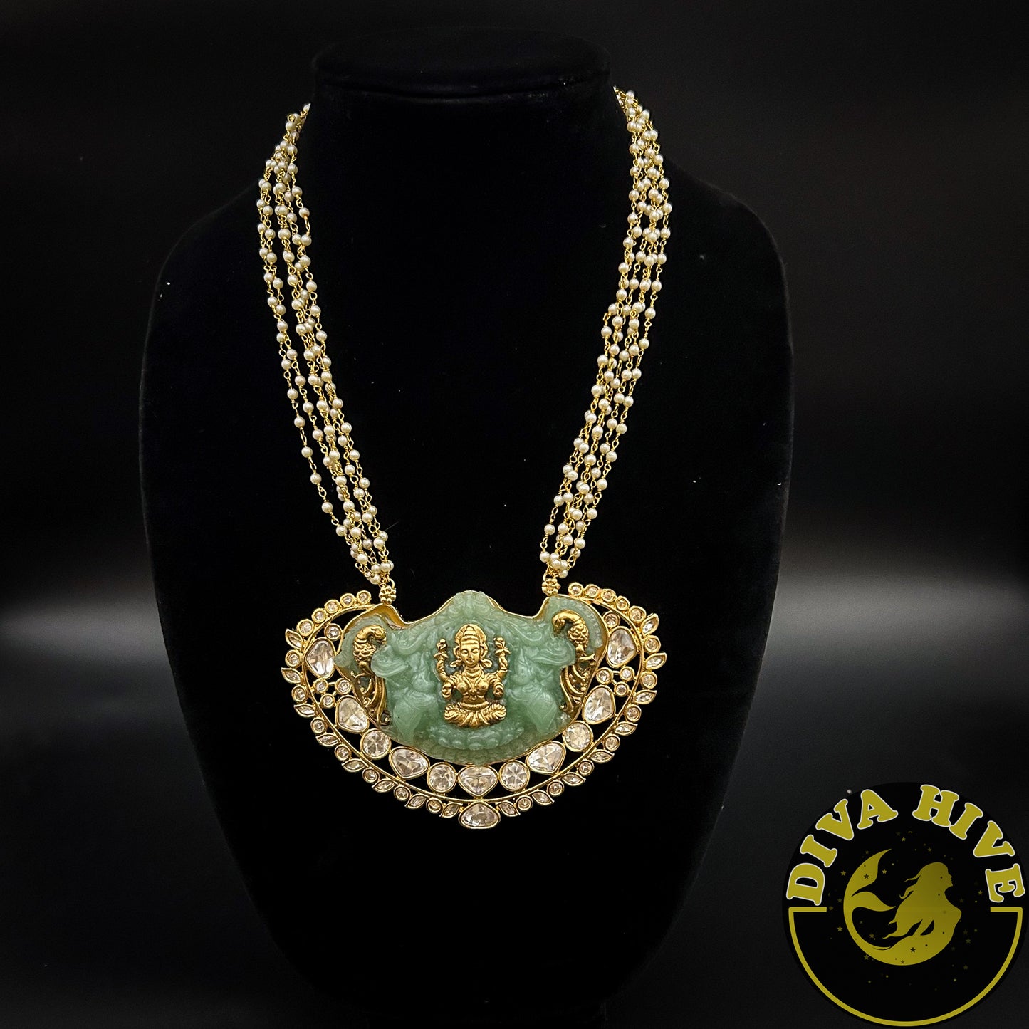 Handcrafted Figure Necklace - Necklace -Diva Exclusive, Kundan, Necklace - Divahive