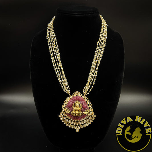 Handcrafted Figure Necklace - Necklace -Diva Exclusive, Kundan, Necklace - Divahive