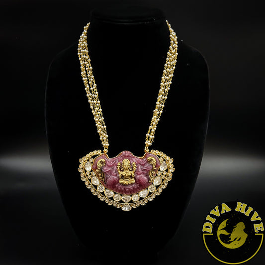 Handcrafted Figure Necklace - Necklace -Diva Exclusive, Kundan, Necklace - Divahive
