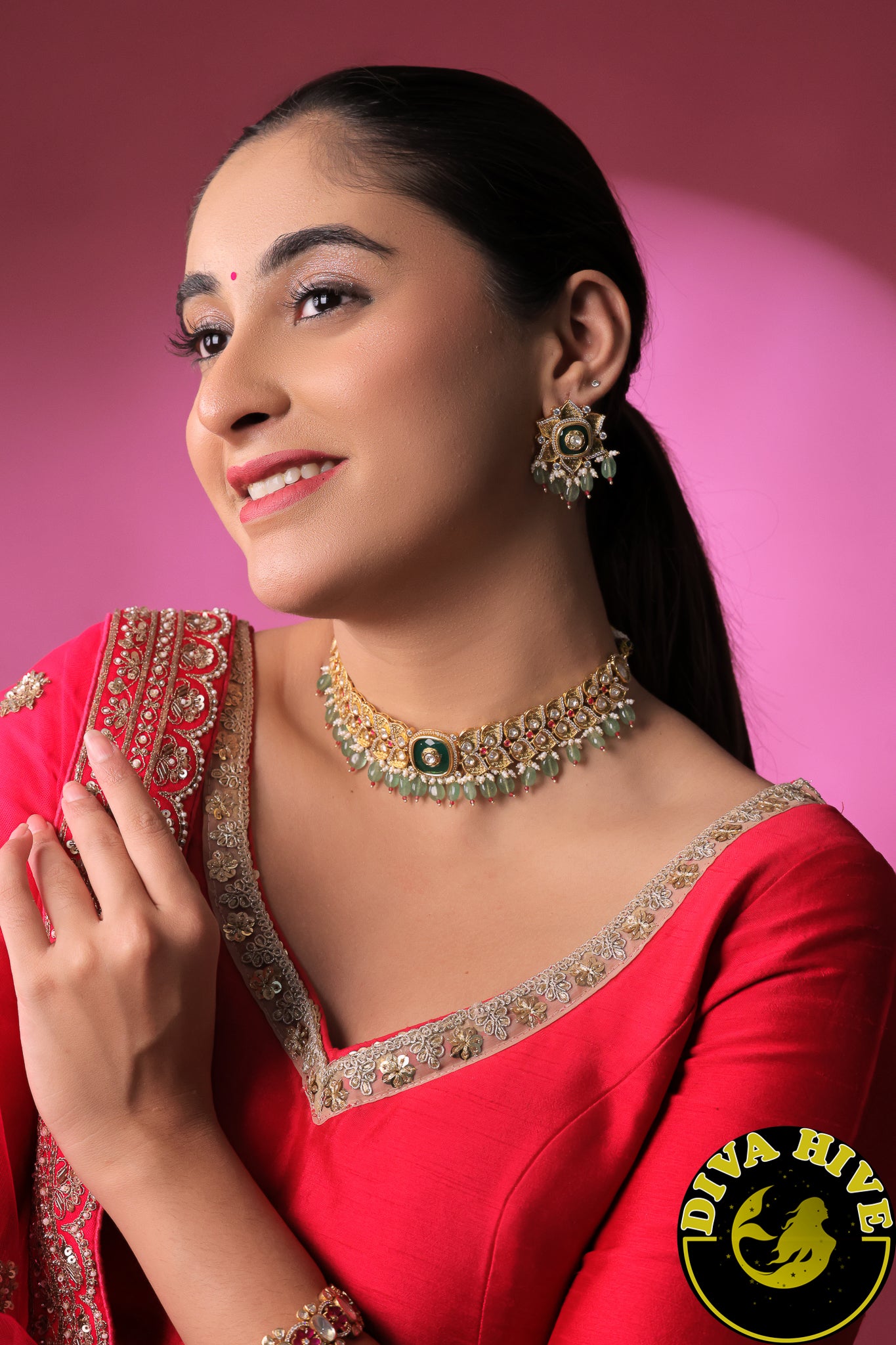 Mohini 22K Gold Plated Moissanite Choker