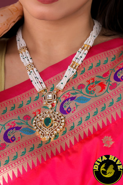 Sumona 22K Gold Plated Moissanite Necklace Set