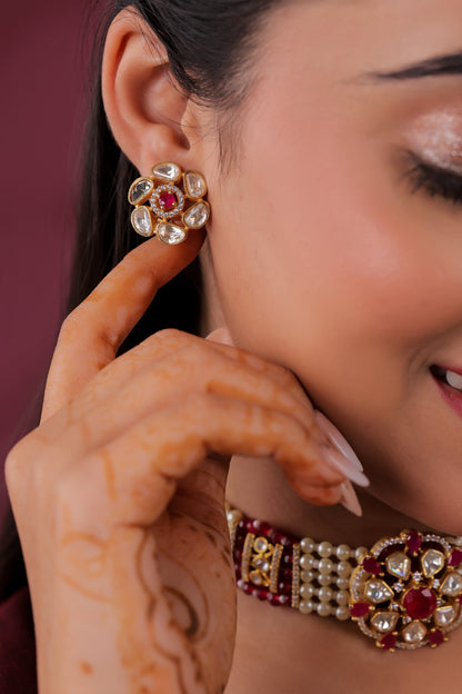 Moh Authentic Moissanite Chic Choker - Necklace -["Diva Exclusive","Kundan","Necklace"] - Divahive