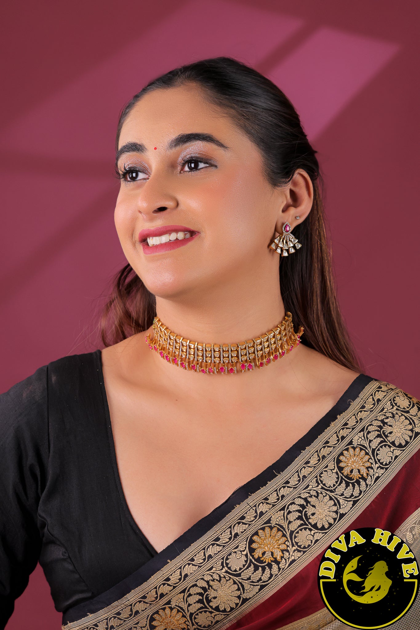 Ziya 22K Gold Plated Moissanite Choker