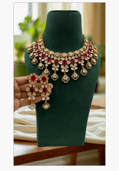 Sneh Moissanite Statement Necklace with Doublet
