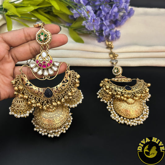 Ruhaani KaanChain Jhumka - Earring -["925Silver","Diva Exclusive","Earring","featured","Fusion","Silver"] - Divahive