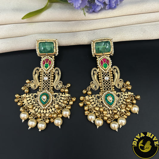 Zoha Statement Fusion Earring - Earring -["Diva Exclusive","Earring","featured","moissanite"] - Divahive