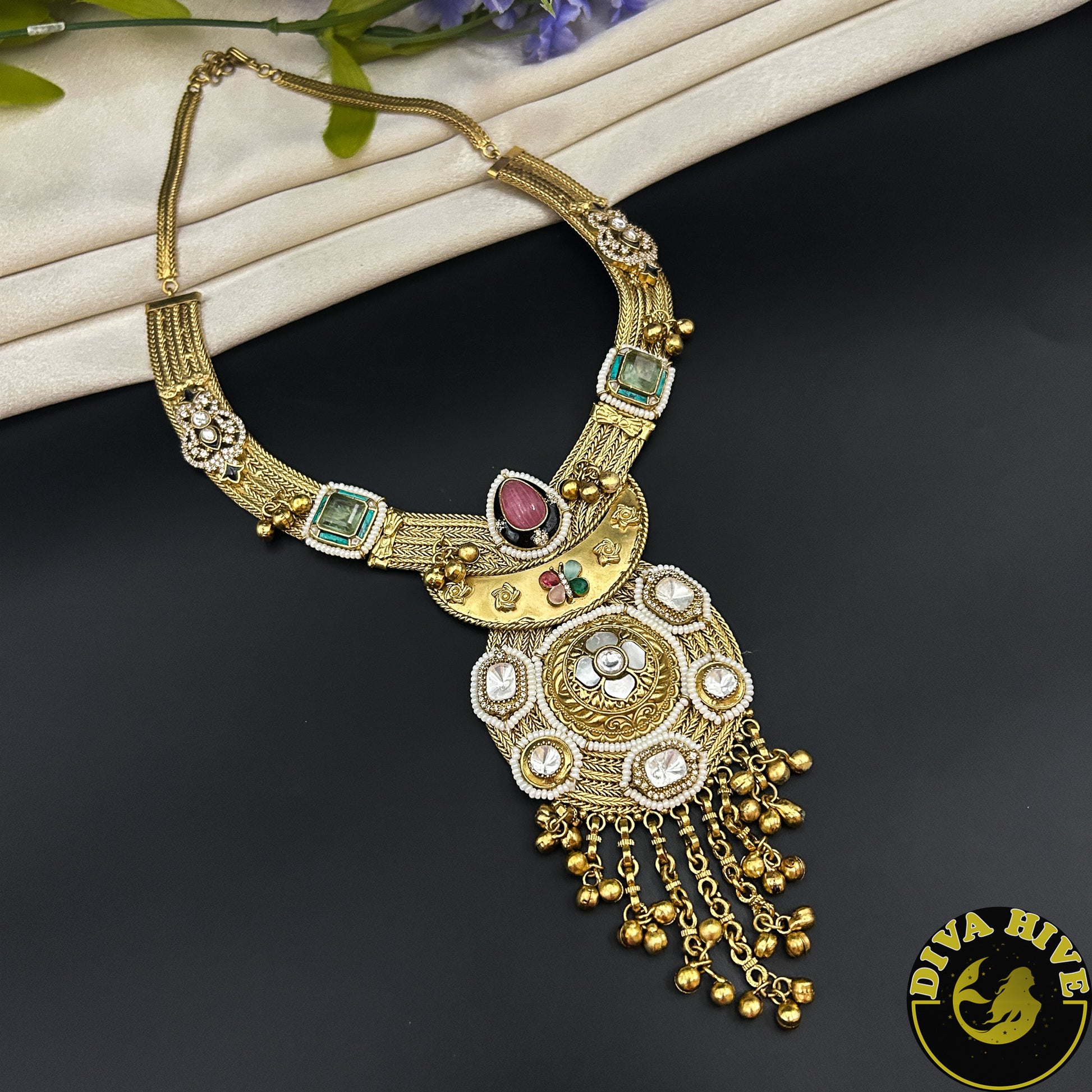 Pashmina Long Fusion Necklace - Necklace -["925Silver","Diva Exclusive","featured","Fusion","Necklace"] - Divahive