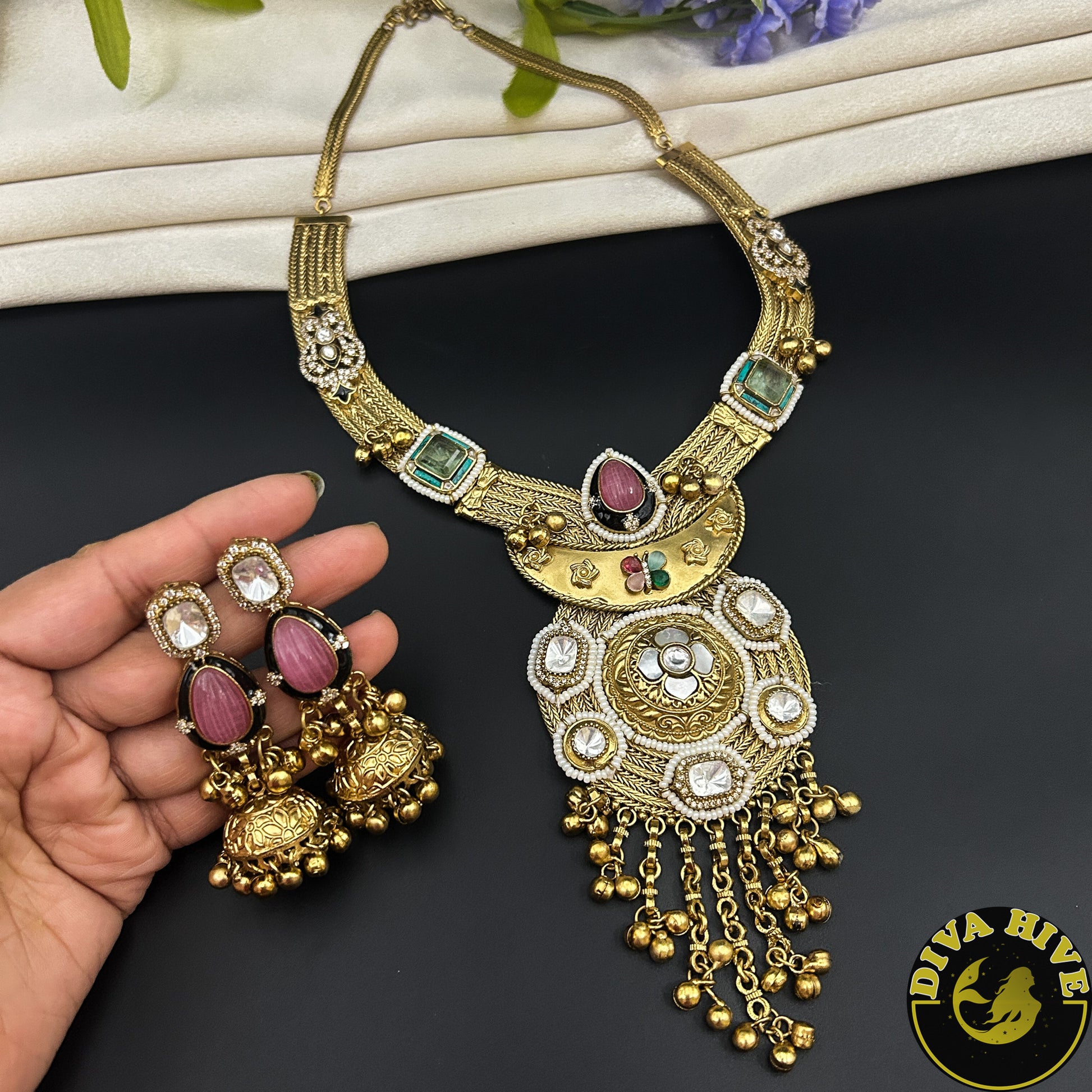 Pashmina Long Fusion Necklace - Necklace -["925Silver","Diva Exclusive","featured","Fusion","Necklace"] - Divahive