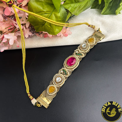 Haaniya Fusion Choker - Necklace -["925Silver","Diva Exclusive","featured","Hasuli","Necklace","Silver"] - Divahive