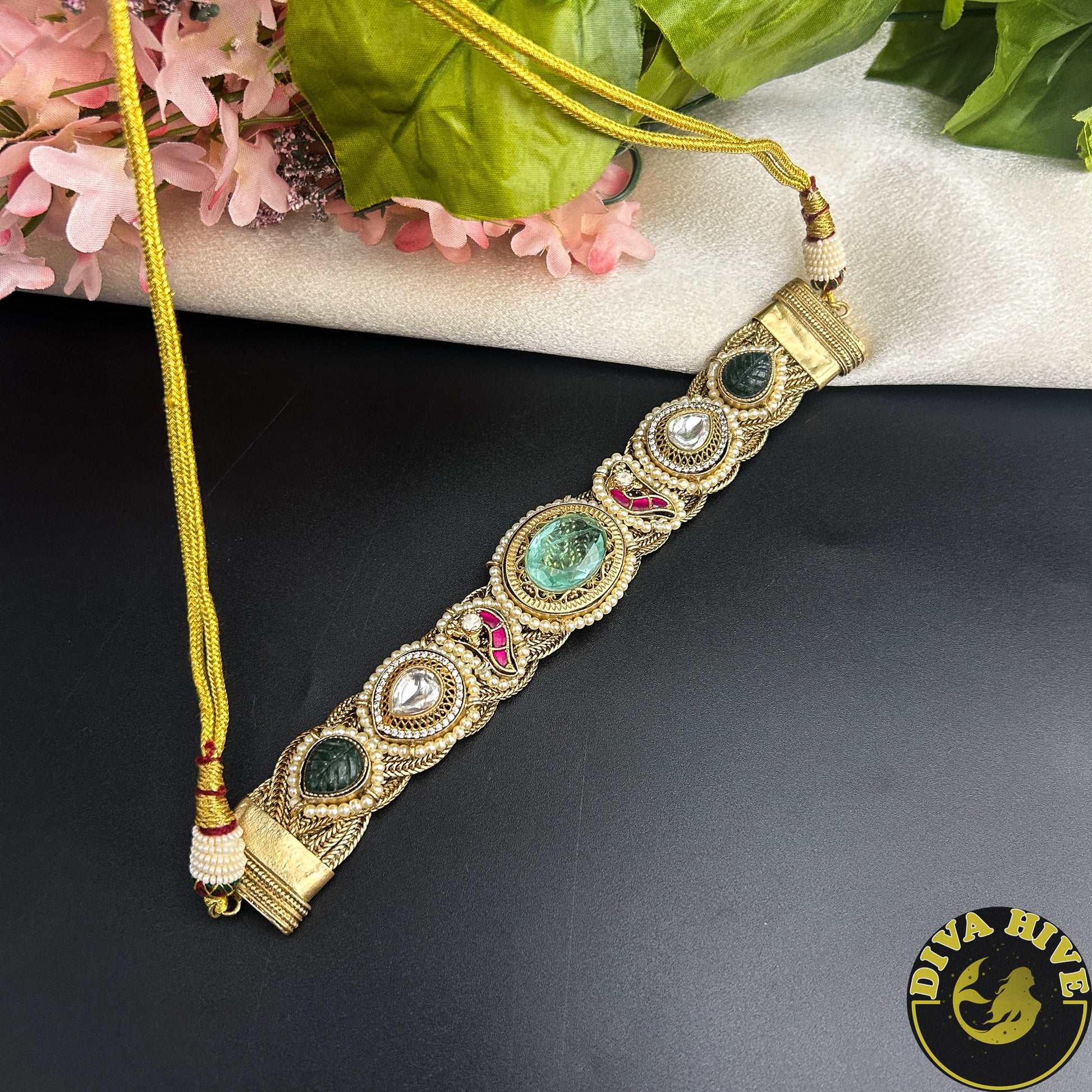 Haaniya Fusion Choker - Necklace -["925Silver","Diva Exclusive","featured","Hasuli","Necklace","Silver"] - Divahive