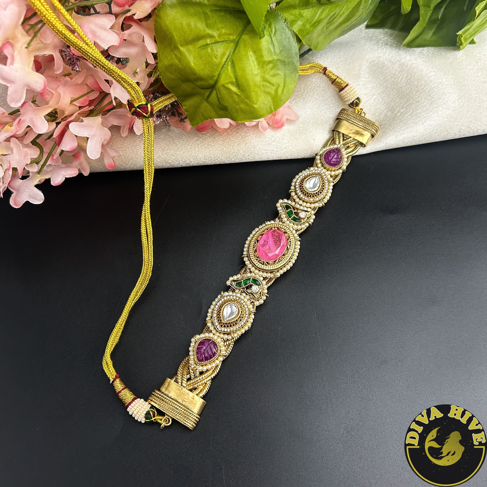 Haaniya Fusion Choker - Necklace -["925Silver","Diva Exclusive","featured","Hasuli","Necklace","Silver"] - Divahive