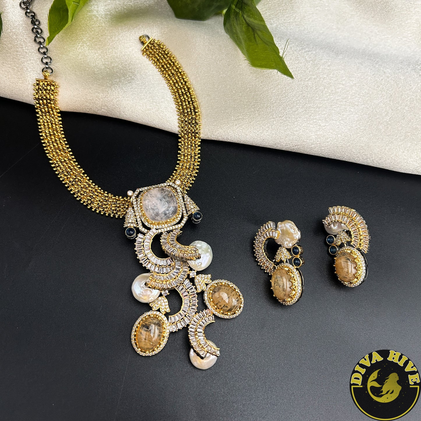 Maahi Sabyasachi Inspired Necklace - Necklace -["Diva Exclusive","Doublet","featured","moissanite","Necklace"] - Divahive