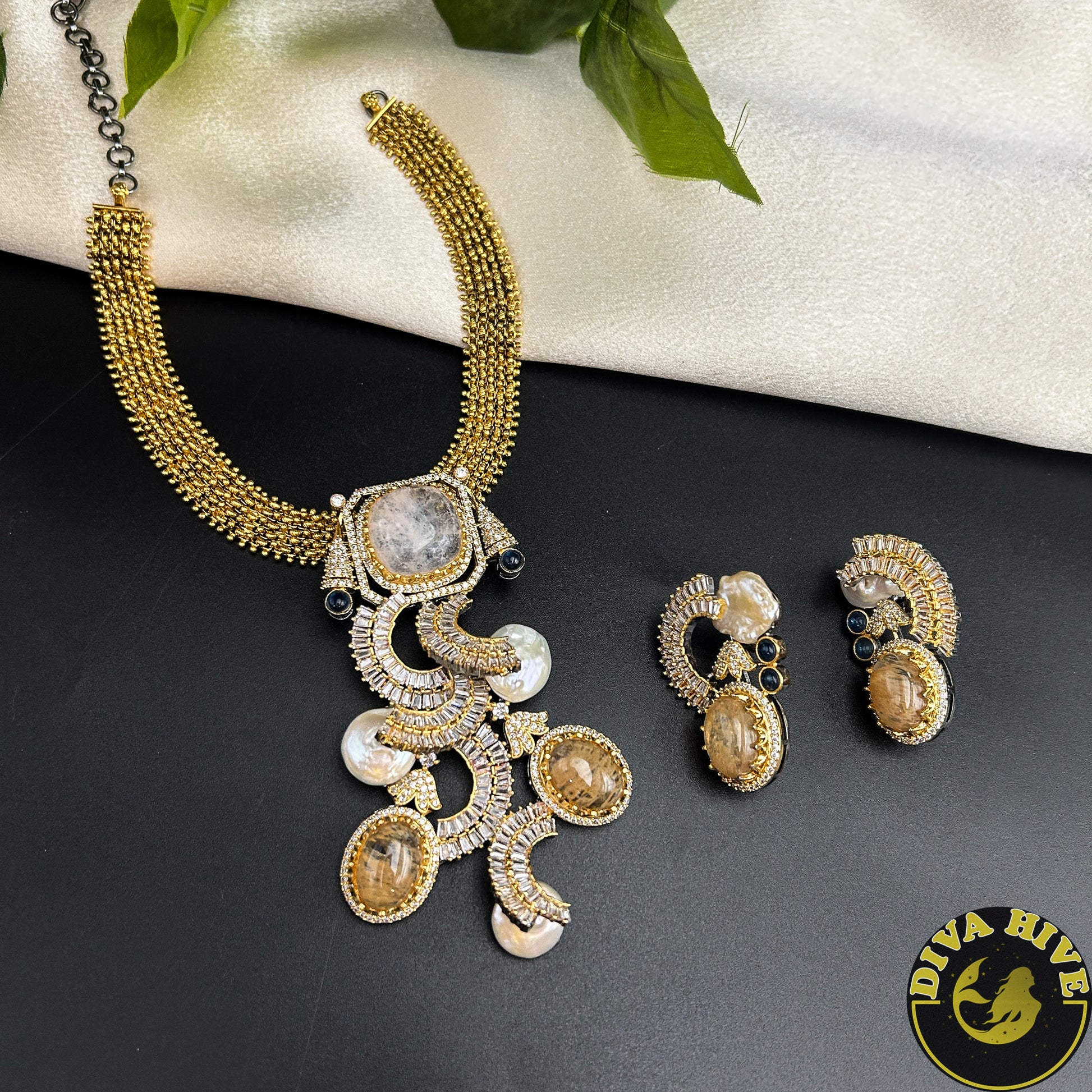 Maahi Sabyasachi Inspired Necklace - Necklace -["Diva Exclusive","Doublet","featured","moissanite","Necklace"] - Divahive