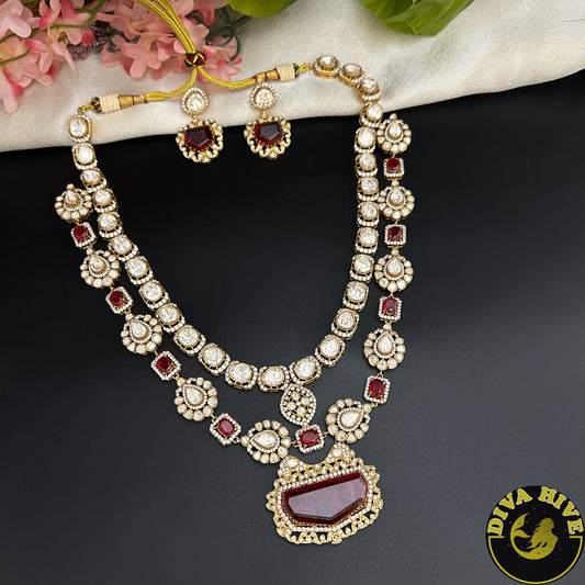 Ruhani Two Layered Moissanite Doublet Necklace