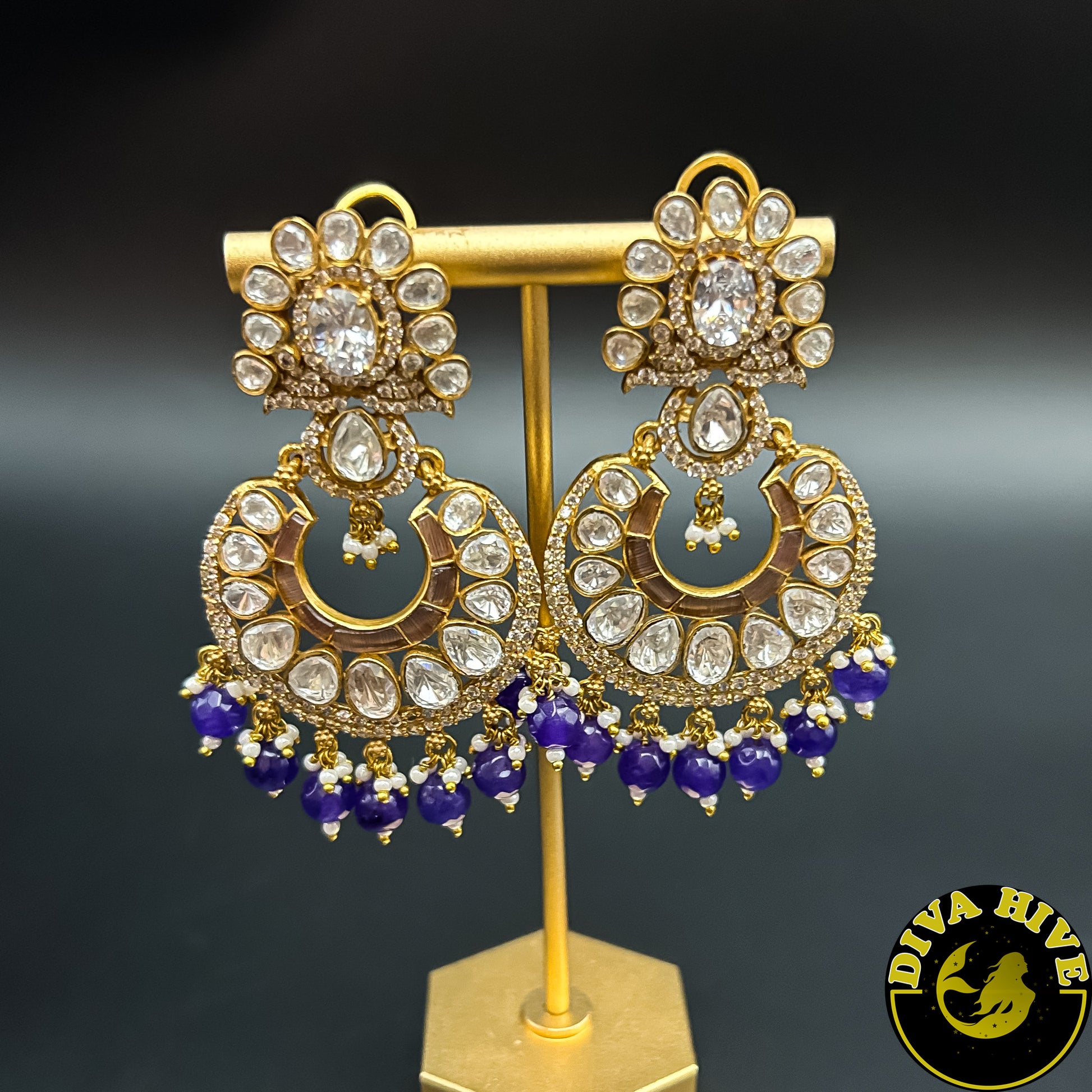 Chaandbali Premium Earing | Moissanite Earring - Earring -Diva Exclusive, Earring, moissanite - Divahive