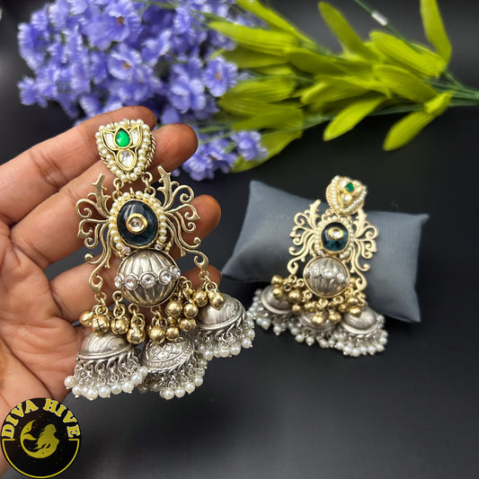 Zoha Earring - Earring -925Silver, Diva Exclusive, Earring, featured, Fusion, Silver - Divahive