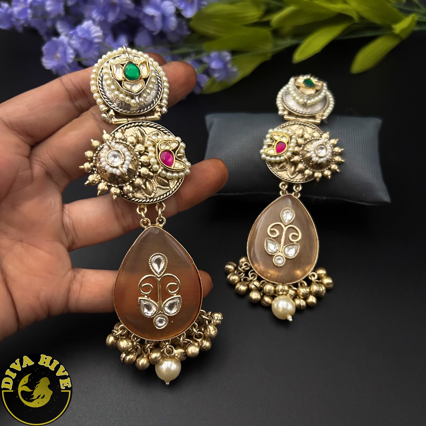 Sneh Earring - Earring -925Silver, Diva Exclusive, Earring, featured, Fusion, Silver - Divahive