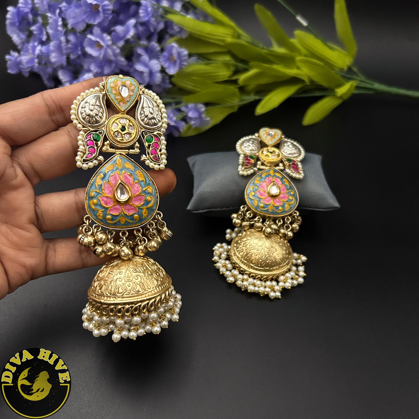 Kalakriti Fusion Earring - Earring -925Silver, Diva Exclusive, Earring, featured, Fusion, Silver - Divahive