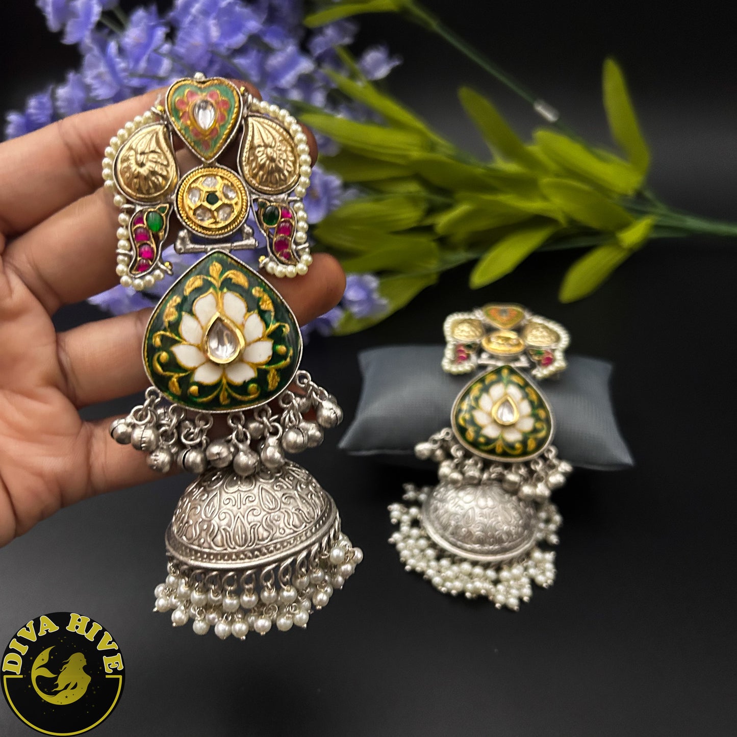 Kalakriti Fusion Earring - Earring -925Silver, Diva Exclusive, Earring, featured, Fusion, Silver - Divahive