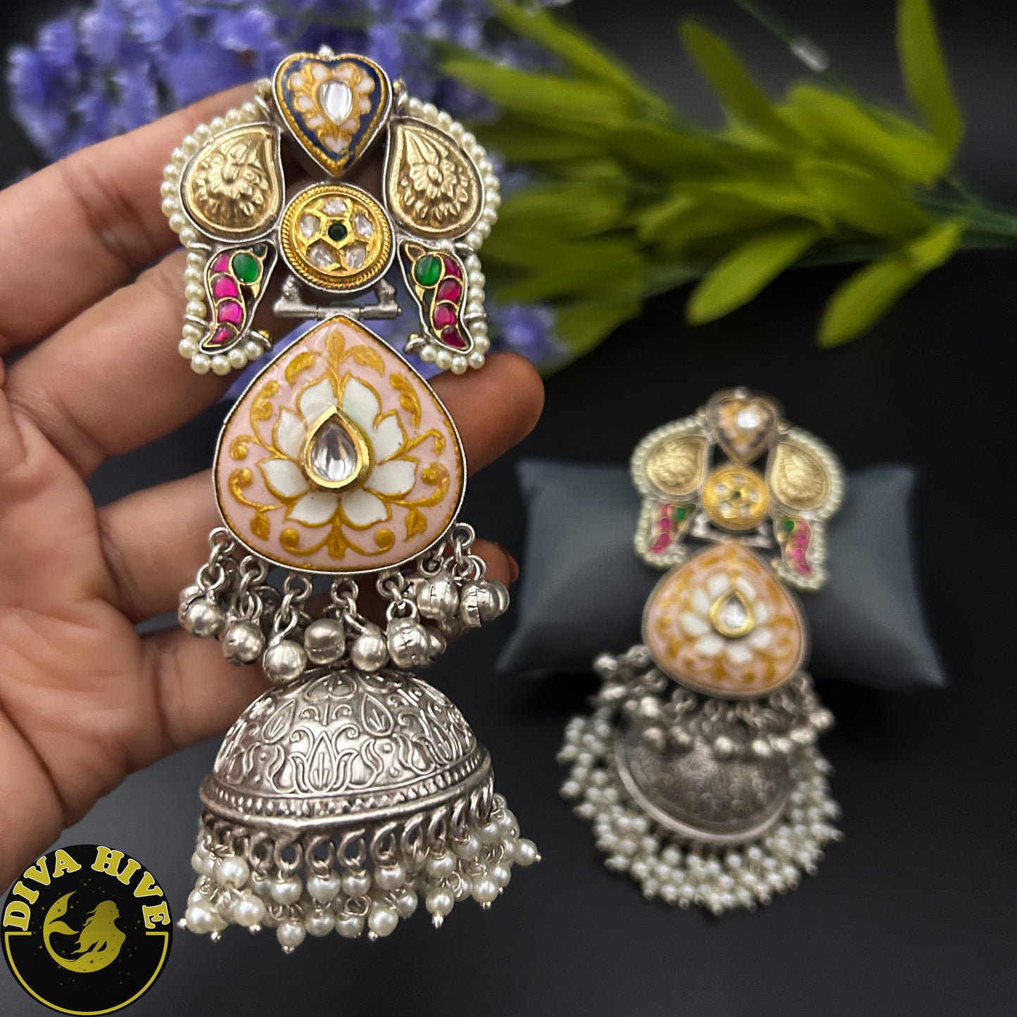 Kalakriti Fusion Earring - Earring -925Silver, Diva Exclusive, Earring, featured, Fusion, Silver - Divahive