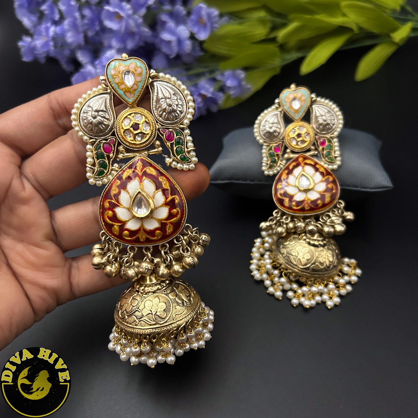 Kalakriti Fusion Earring - Earring -925Silver, Diva Exclusive, Earring, featured, Fusion, Silver - Divahive