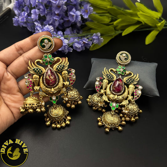 Adaa Fusion Jhumka Earring - Earring -Diva Exclusive, Doublet, Earring, featured, Fusion - Divahive