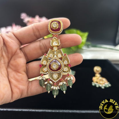 Noor 22K Gold Plated Moissanite Bridal/Semi Bridal Choker