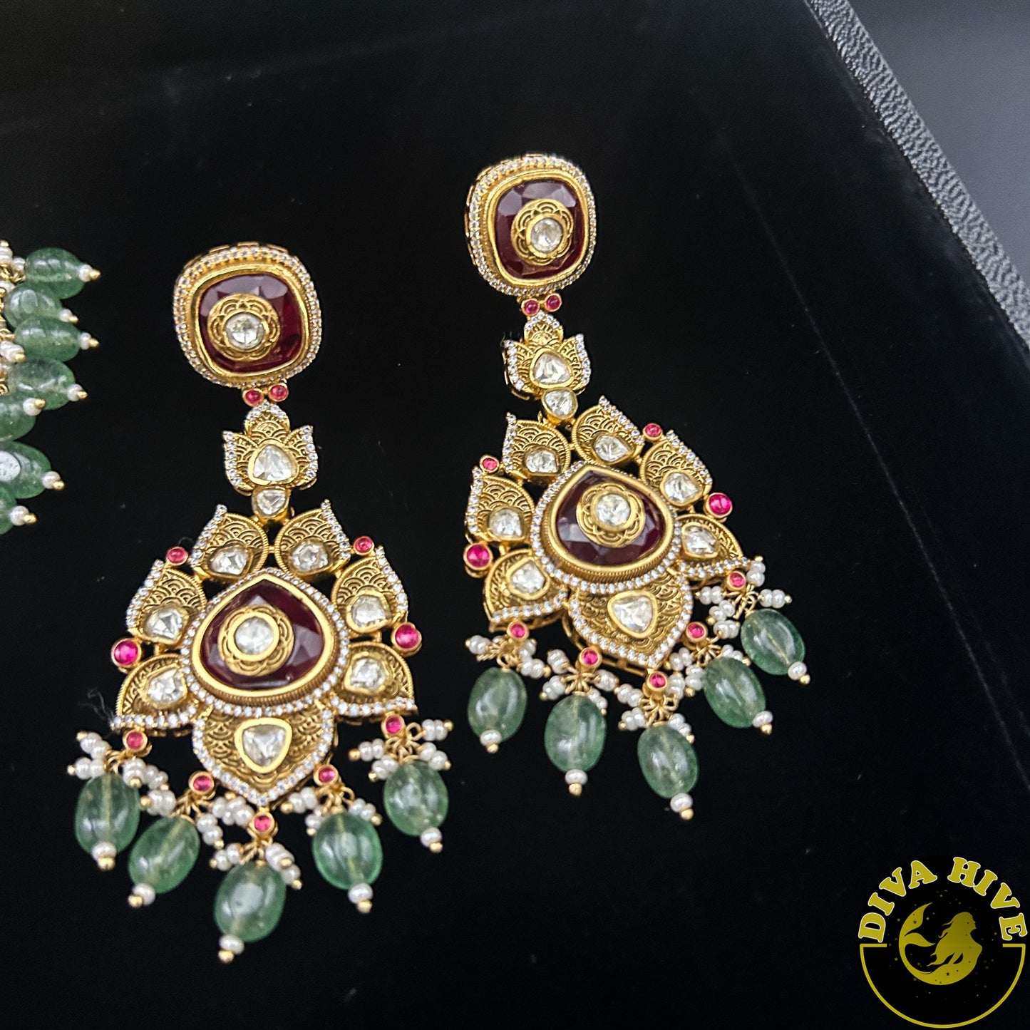 Noor 22K Gold Plated Moissanite Bridal/Semi Bridal Choker