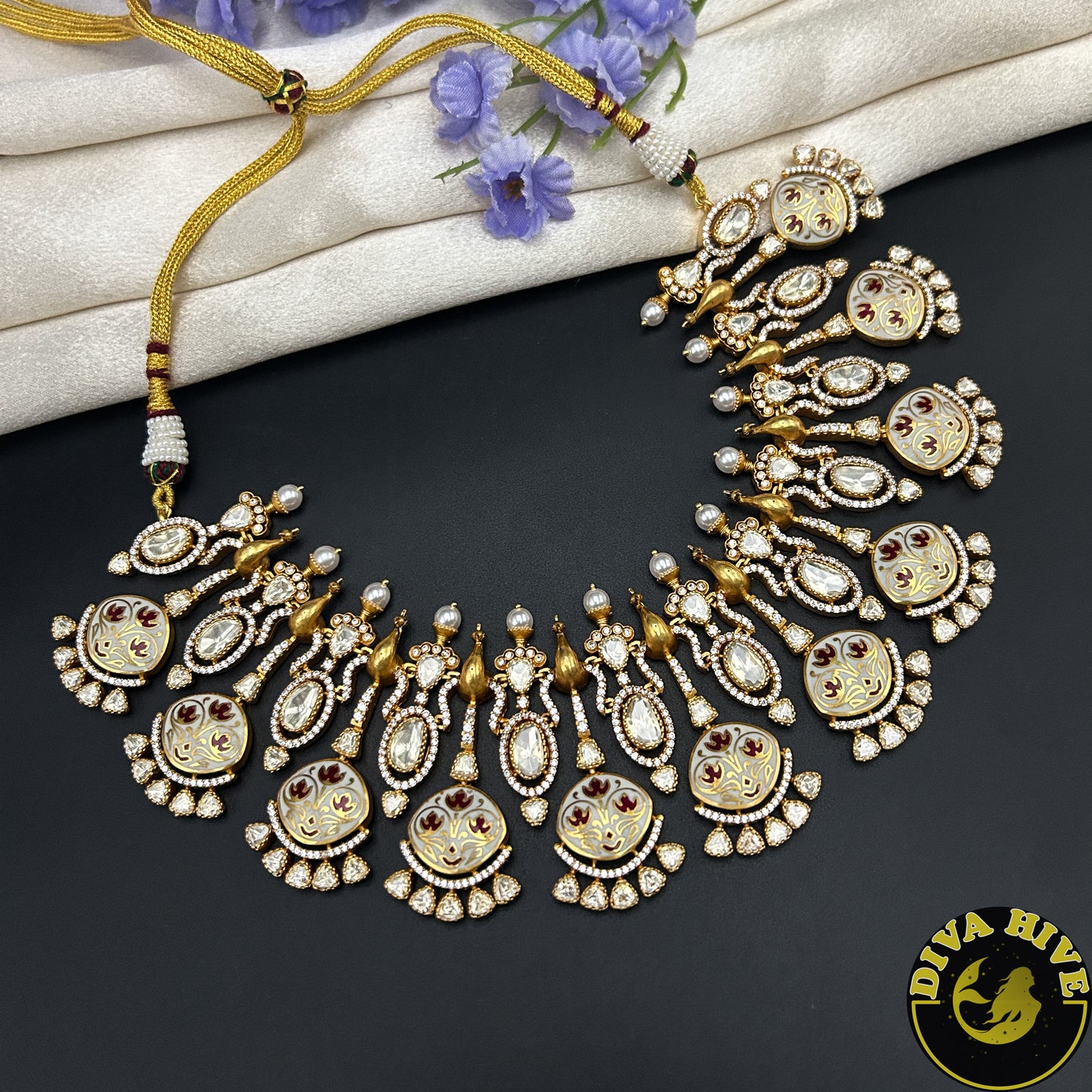 Qala 24K Gold Plated Moissanite Necklace