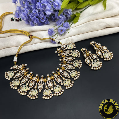 Qala 24K Gold Plated Moissanite Necklace