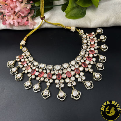 Sneh Moissanite Statement Necklace with Doublet