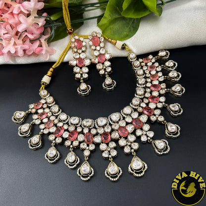 Sneh Moissanite Statement Necklace with Doublet