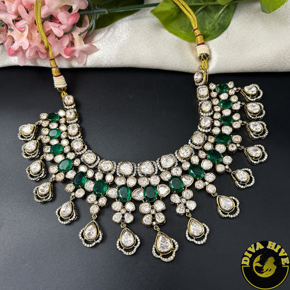 Sneh Moissanite Statement Necklace with Doublet