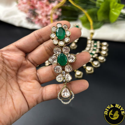 Sneh Moissanite Statement Necklace with Doublet