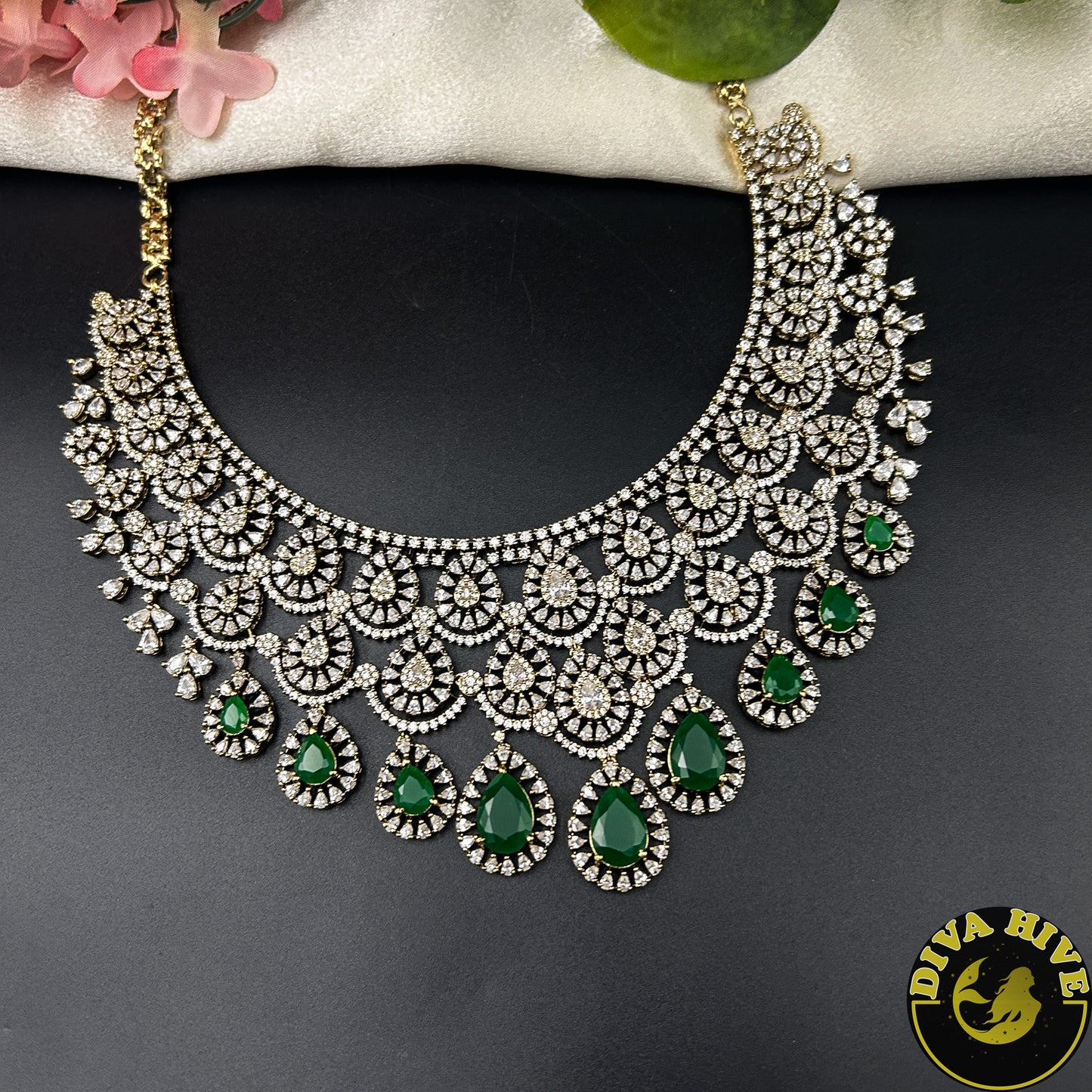 Zeenat AD/CZ  Necklace