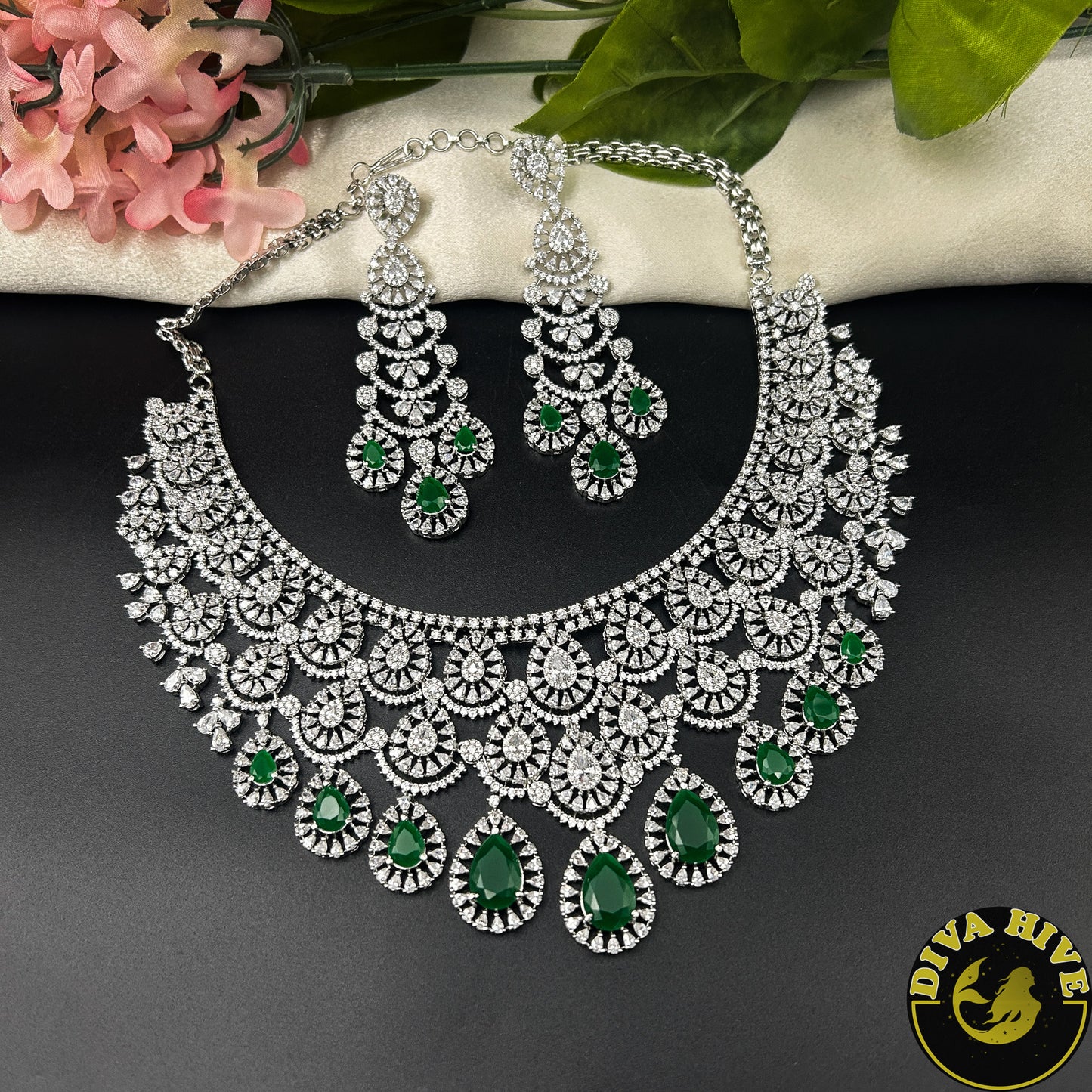 Zeenat AD/CZ  Necklace