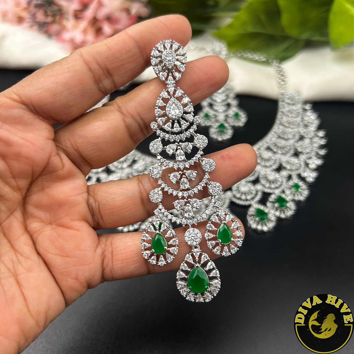 Zeenat AD/CZ  Necklace
