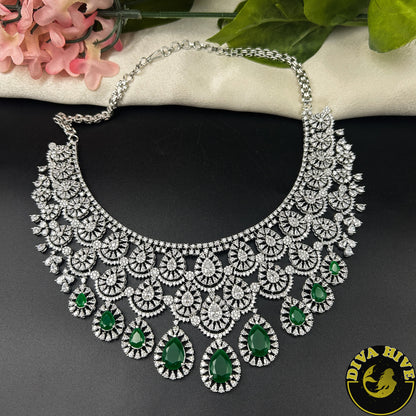 Zeenat AD/CZ  Necklace