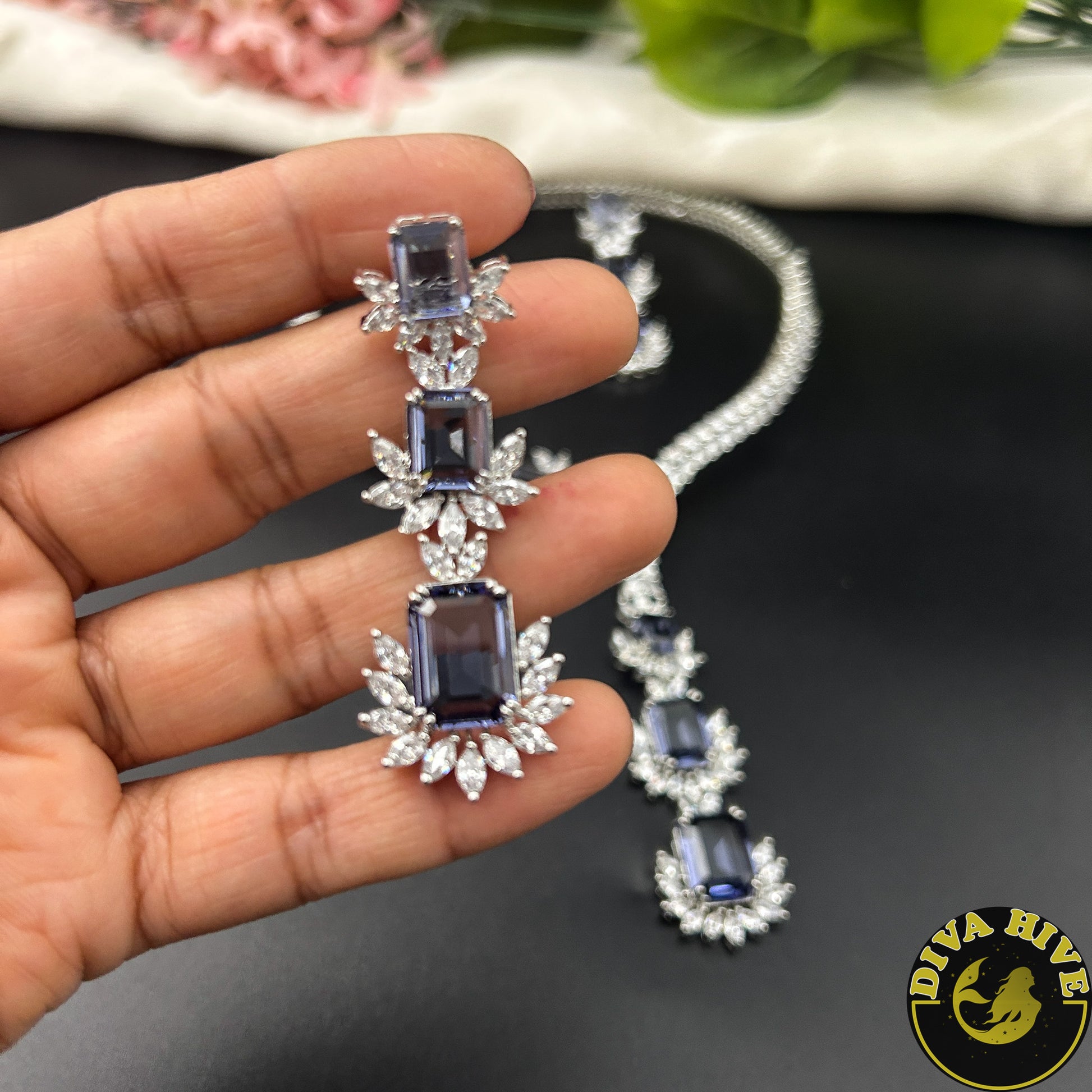 Kaynaat AD/CZ Lion Hasli - Necklace -AD/CZ, Choker, Diva Exclusive, Necklace - Divahive