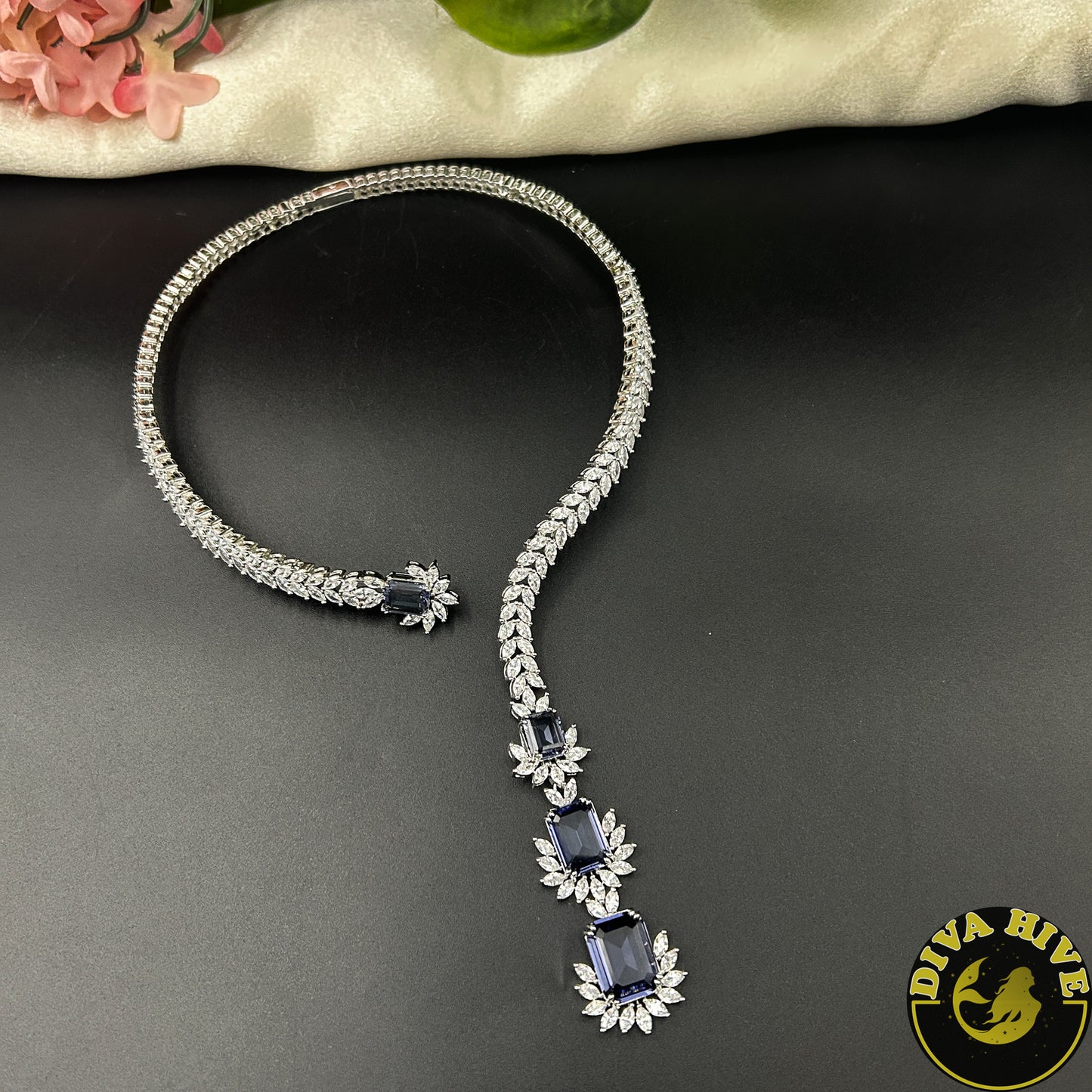 Kaynaat AD/CZ Lion Hasli - Necklace -AD/CZ, Choker, Diva Exclusive, Necklace - Divahive